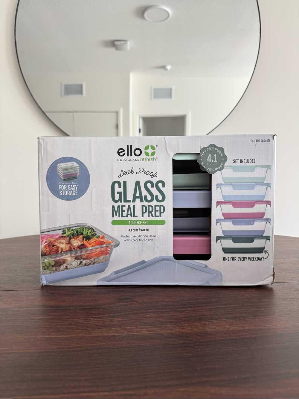 Ello Glass Meal Prep Set with Pastel Lids (Blue, Green, Pink, Purple)